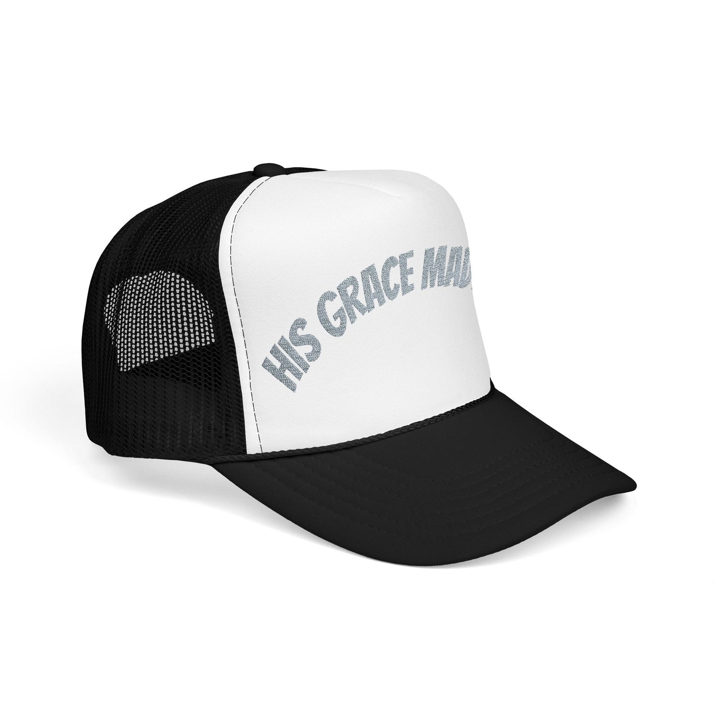 His Grace Made Me Foam Trucker Hat, Faith-Based Cap, Stylish Embroidered Hat, Gifts for Believers, Religious Apparel