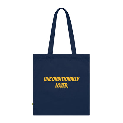 Unconditionally Loved Organic Cotton Tote Bag, Eco-Friendly Tote, Beach Bag, Grocery Tote, Gift for Her