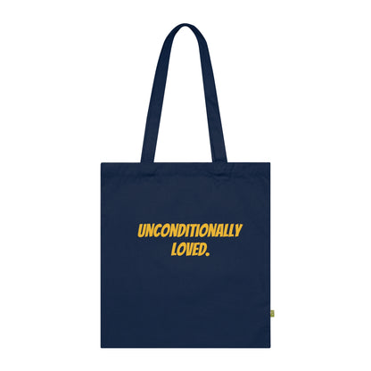 Unconditionally Loved Organic Cotton Tote Bag, Eco-Friendly Tote, Beach Bag, Grocery Tote, Gift for Her