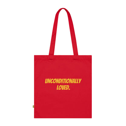 Unconditionally Loved Organic Cotton Tote Bag, Eco-Friendly Tote, Beach Bag, Grocery Tote, Gift for Her