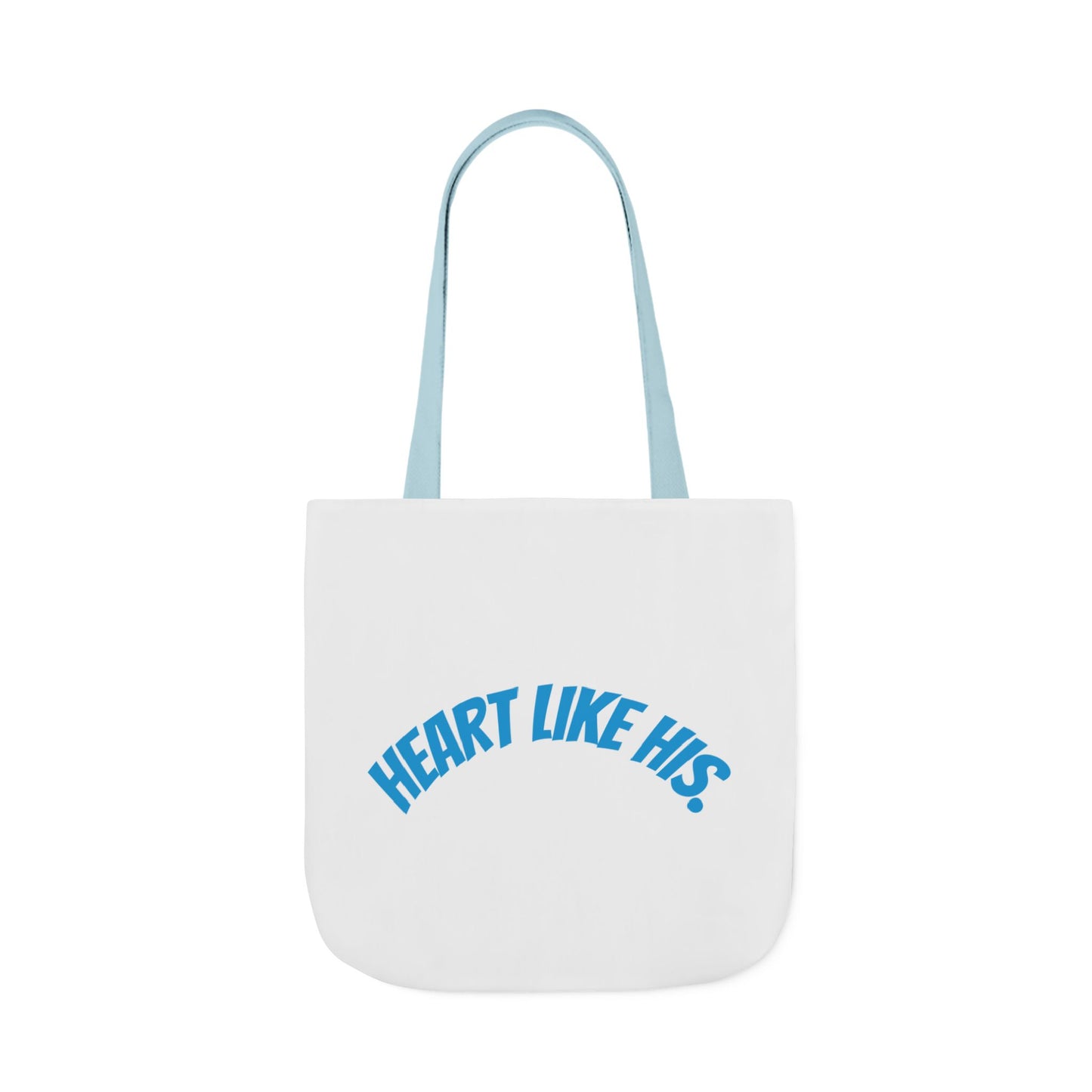 Heart Like His Canvas Tote Bag, 5-Color Straps, Eco-Friendly, Gift for Her, Inspirational Quote, Travel Bag, Shopping Tote