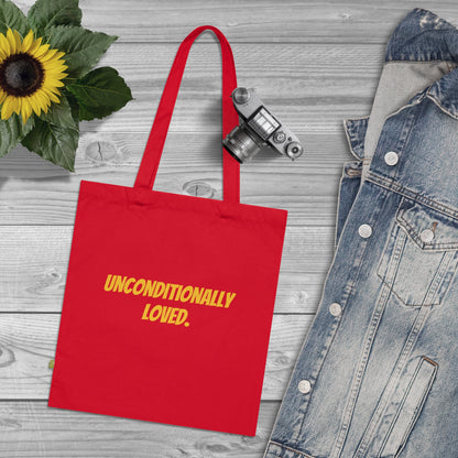 Unconditionally Loved Organic Cotton Tote Bag, Eco-Friendly Tote, Beach Bag, Grocery Tote, Gift for Her