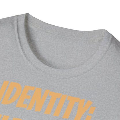 Identity Statement T-Shirt, Christian Apparel, Faith-Based Gift, Religious Tee, Inspirational Clothing, Unisex Fashion