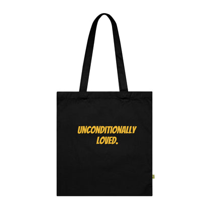 Unconditionally Loved Organic Cotton Tote Bag, Eco-Friendly Tote, Beach Bag, Grocery Tote, Gift for Her