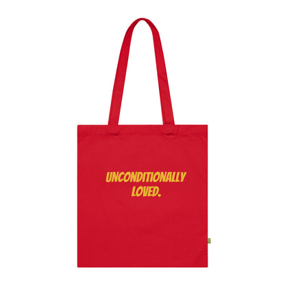 Unconditionally Loved Organic Cotton Tote Bag, Eco-Friendly Tote, Beach Bag, Grocery Tote, Gift for Her