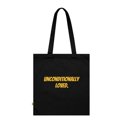 Unconditionally Loved Organic Cotton Tote Bag, Eco-Friendly Tote, Beach Bag, Grocery Tote, Gift for Her