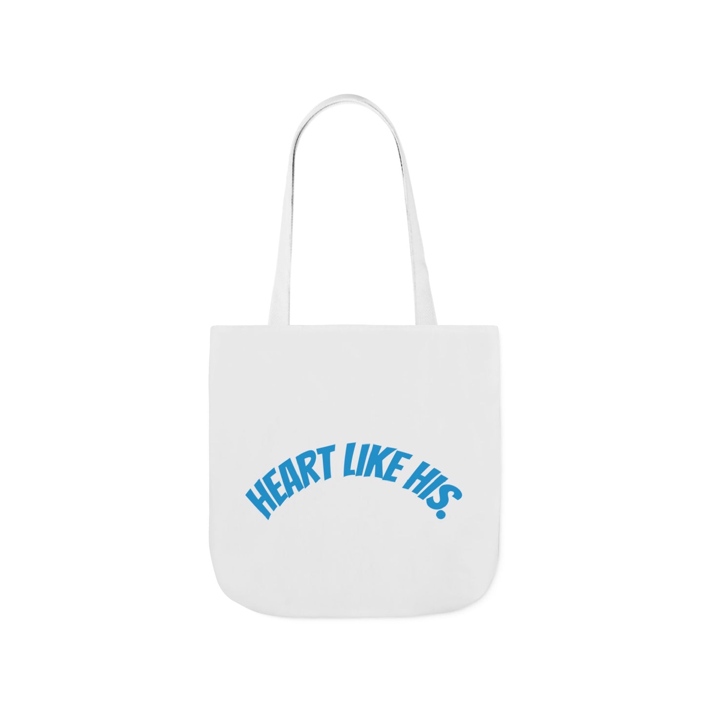 Heart Like His Canvas Tote Bag, 5-Color Straps, Eco-Friendly, Gift for Her, Inspirational Quote, Travel Bag, Shopping Tote