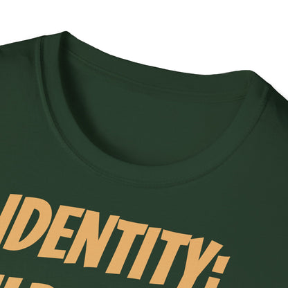 Identity Statement T-Shirt, Christian Apparel, Faith-Based Gift, Religious Tee, Inspirational Clothing, Unisex Fashion
