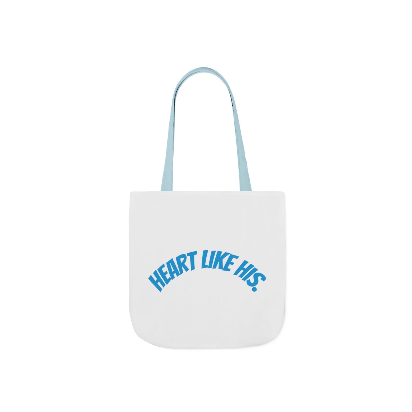 Heart Like His Canvas Tote Bag, 5-Color Straps, Eco-Friendly, Gift for Her, Inspirational Quote, Travel Bag, Shopping Tote
