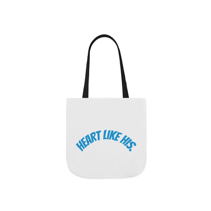 Heart Like His Canvas Tote Bag, 5-Color Straps, Eco-Friendly, Gift for Her, Inspirational Quote, Travel Bag, Shopping Tote