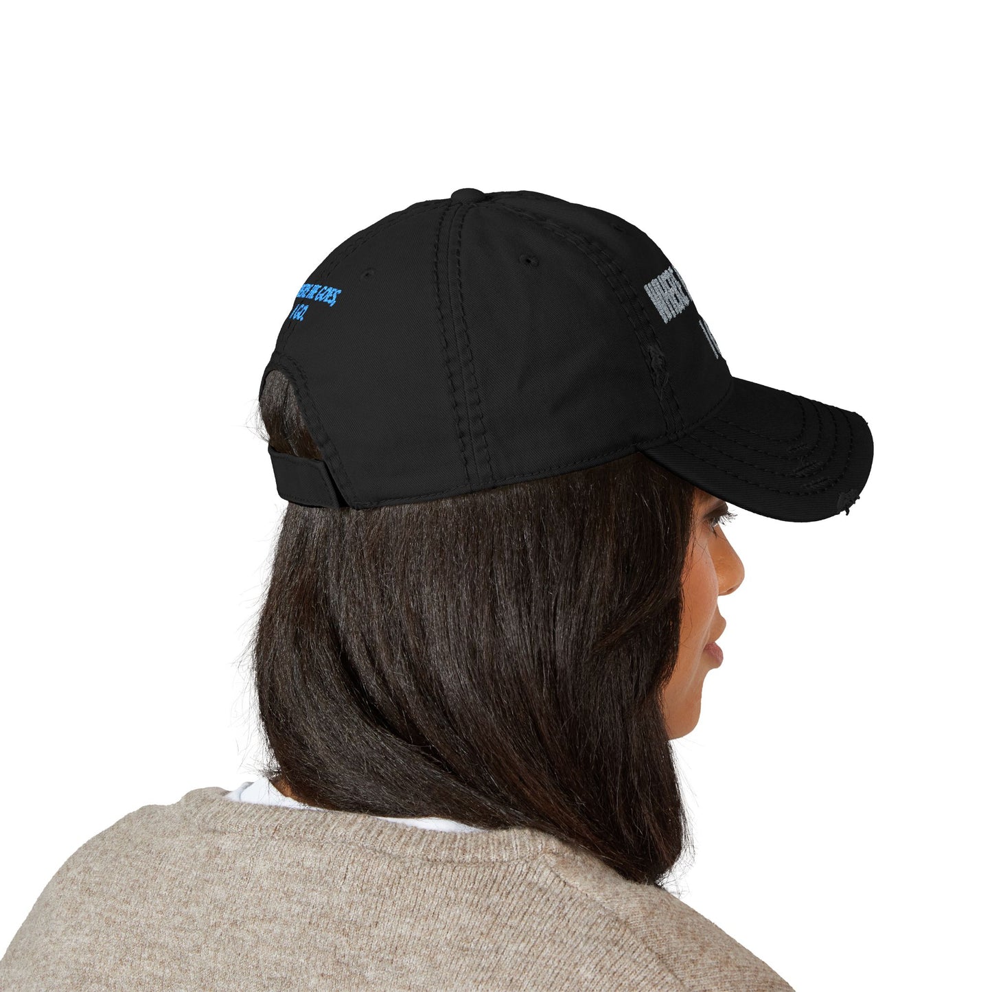 Distressed Dad Hat - Embroidered "Where He Goes, I Go" | Perfect Gift for Dads, Fun Casual Wear, Family Outings, Father's Day, [...]