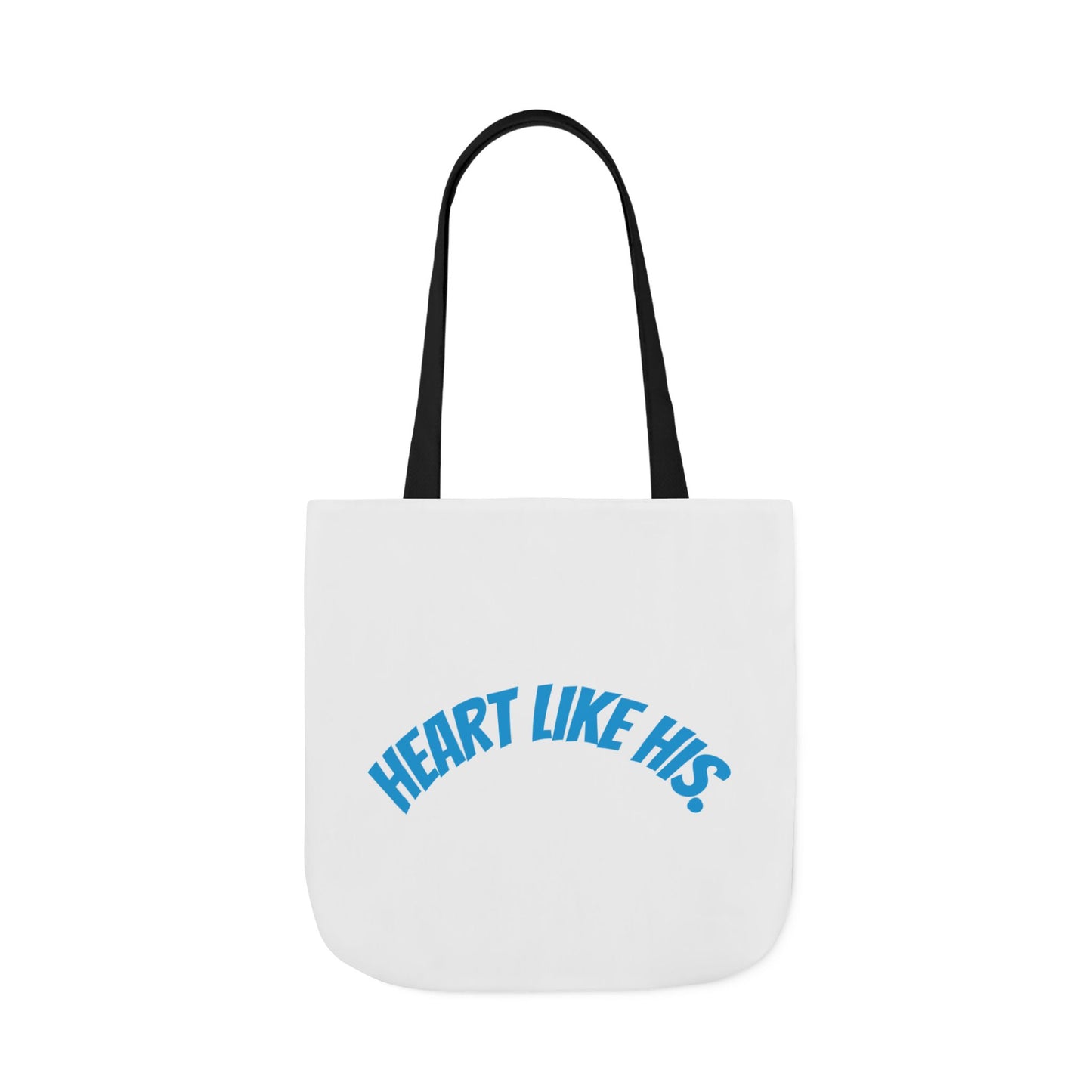 Heart Like His Canvas Tote Bag, 5-Color Straps, Eco-Friendly, Gift for Her, Inspirational Quote, Travel Bag, Shopping Tote